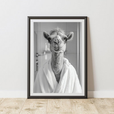 60 Second Makeover Limited Camel Bathrobe Dressing Gown Animal Print A4 Size from B&Q