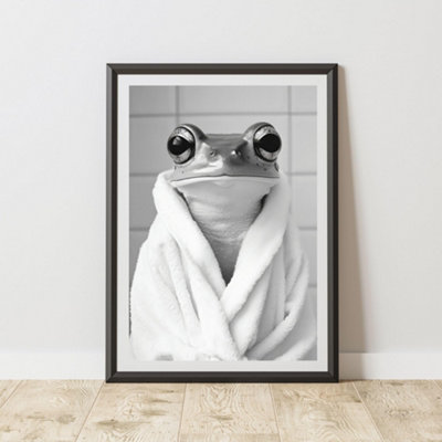 60 Second Makeover Limited Frog Bathrobe Dressing Gown Animal Print A3 Size from B&Q