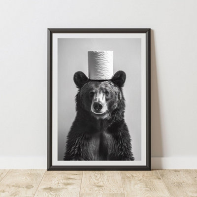 60 Second Makeover Unisex Multicolor Bear Toilet Roll Animal Print | Size: A3 - Image 3