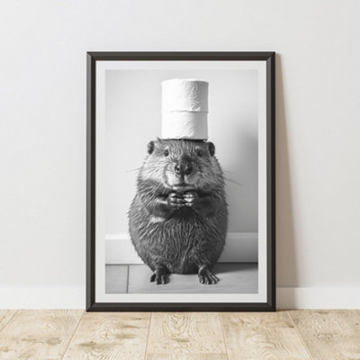 60 Second Makeover Limited Beaver Toilet Roll Animal Print A4 Size from B&Q