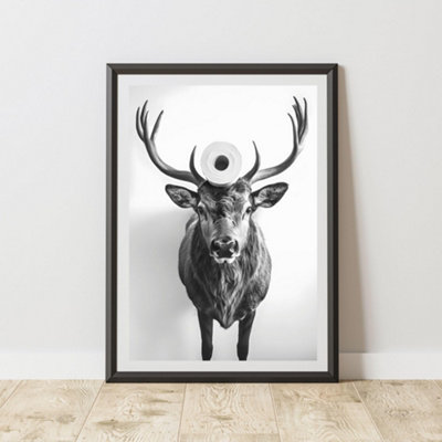 60 Second Makeover Limited Deer Toilet Roll Animal Print A3 Size from B&Q