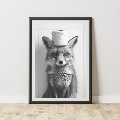 60 Second Makeover Unisex Multicolor Fox Toilet Roll Animal Print | Size: A3 - Image 3