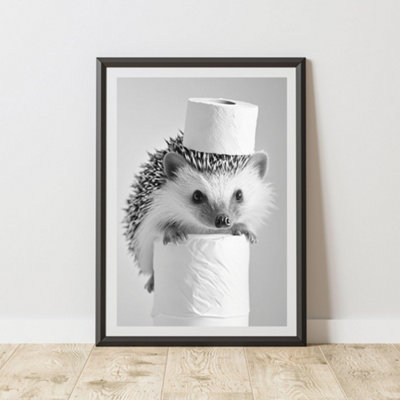 60 Second Makeover Limited Hedgehog Toilet Roll Animal Print A3 Size from B&Q