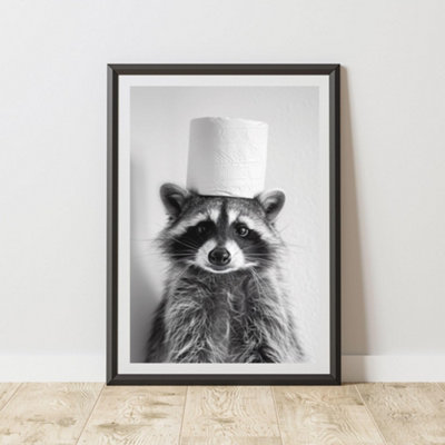 60 Second Makeover Limited Raccoon Toilet Roll Animal Print A4 Size from B&Q