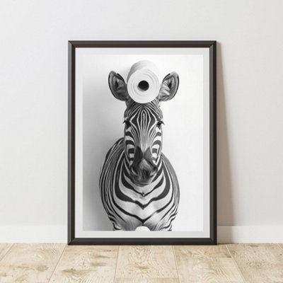60 Second Makeover Limited Zebra Toilet Roll Animal Print A4 Size from B&Q