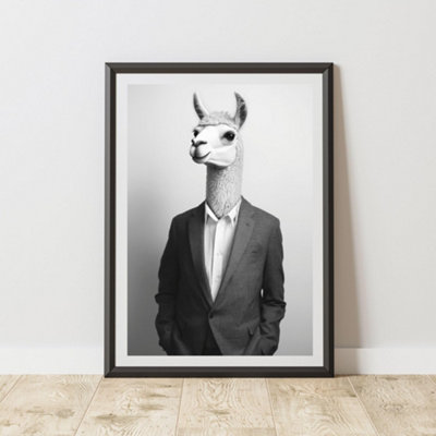 60 Second Makeover Limited Alpaca Wearing A Suit Print A4 Size from B&Q
