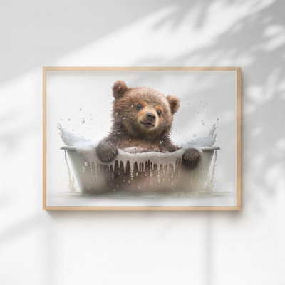 60 Second Makeover Limited Baby Bear Quirky Animal Print A4 Size from B&Q