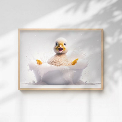 60 Second Makeover Limited Baby Duck Quirky Animal Print A4 Size from B&Q