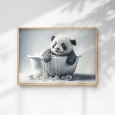 60 Second Makeover Limited Baby Panda Quirky Animal Print A4 Size from B&Q