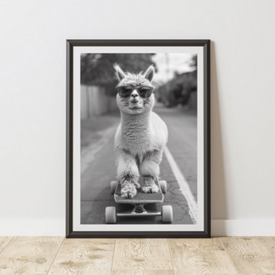 60 Second Makeover Limited Highland Alpaca Skateboarding Print A3 Size from B&Q
