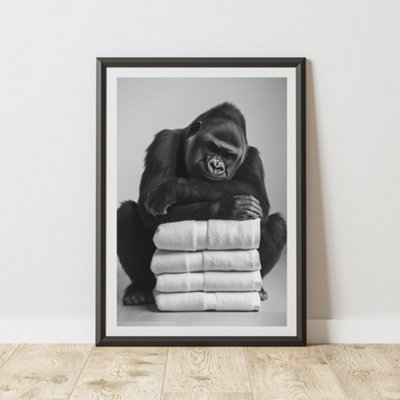 60 Second Makeover Limited Gorilla Bail Of Towels Print A4 Size from B&Q