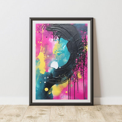 B&Q -  Texture Pattern Pop Art Prints For Walls A3 Size