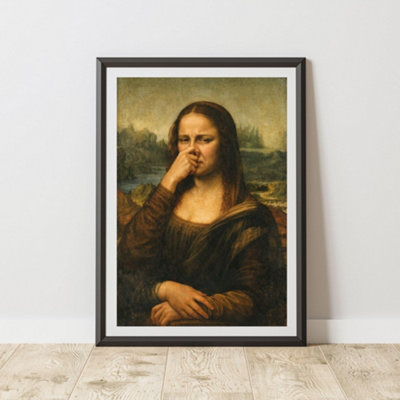 60 Second Makeover Limited Funny Mona Lisa Bathroom Print Toilet Humour Wall Art Prints A4 Size from B&Q