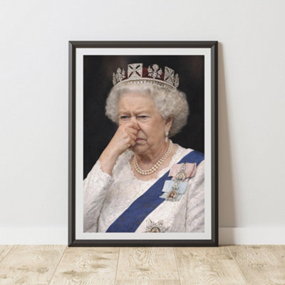 60 Second Makeover Limited Funny The Queen Bathroom Print Toilet Humour Wall Art Prints A3 Size from B&Q