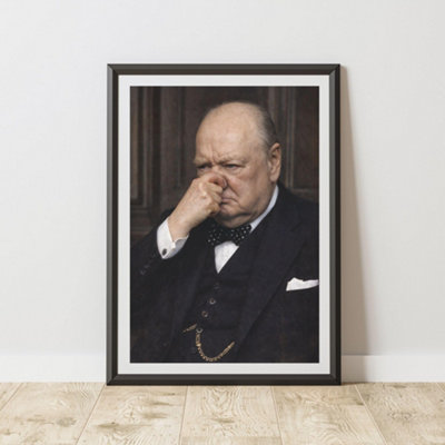 60 Second Makeover Limited Funny Winston Churchill Bathroom Print Toilet Humour Wall Art Prints A3 Size from B&Q
