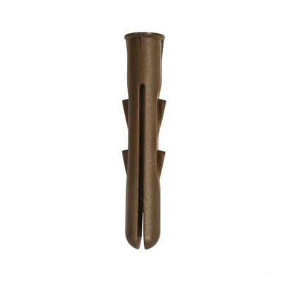  - Securfix Heavy Duty Wall Plugs (Pack Of 100) Brown (One Size)