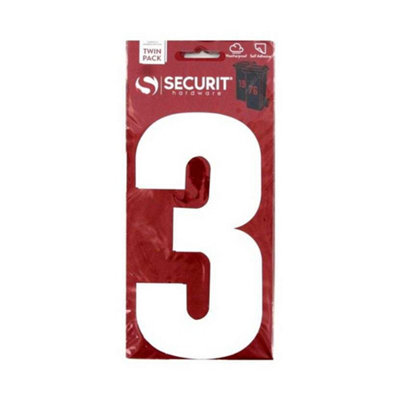  - Securit 3 Bin Number (Pack Of 2) White (One Size)