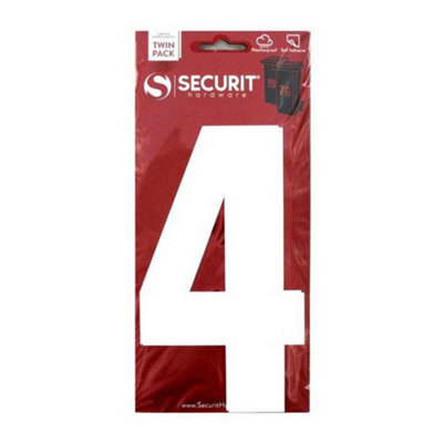  - Securit 4 Bin Number (Pack Of 2) White (One Size)