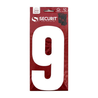  - Securit 9 Bin Number (Pack Of 2) White (One Size)