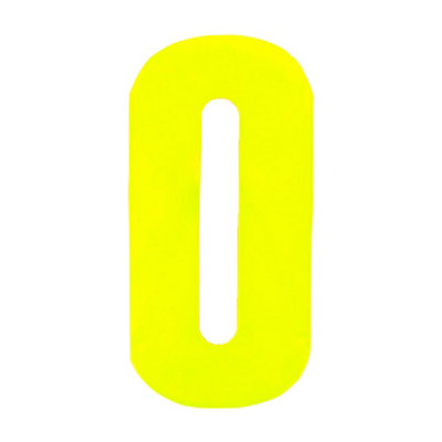  - Securit No 0 Hi-Vis Bin Number Yellow (One Size)