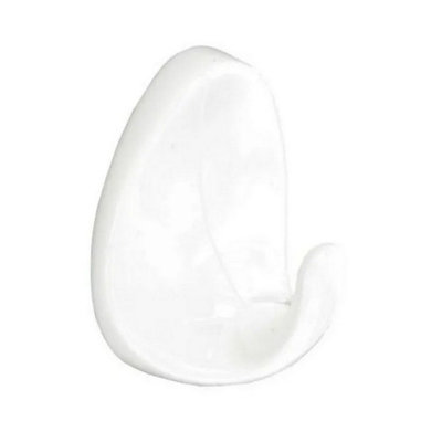  - Securpak Oval Hook (Pack Of 4) White (One Size)