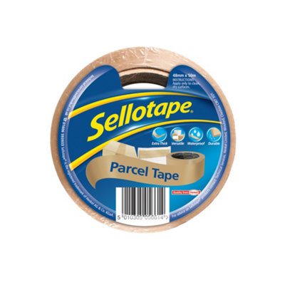 Sellotape Parcel Tape Brown (50M X 48mm) from B&Q