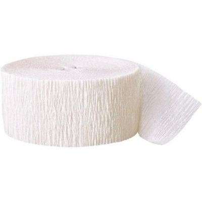 Amscan Crepe Paper Streamers White (One Size) from B&Q