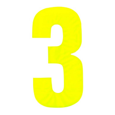  - Securit 3 Bin Number Yellow (One Size)