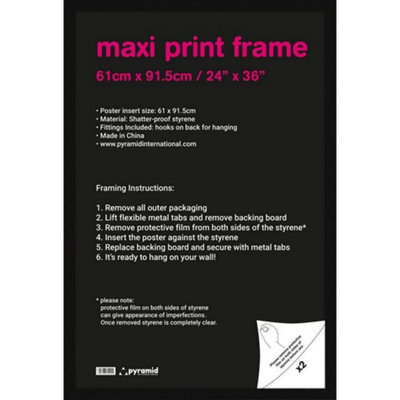 B&Q Black Pyramid International Frame (91.5Cm X 61Cm) 91.5Cm
