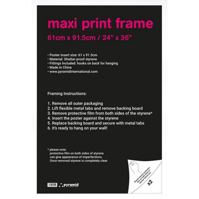 B&Q Pyramid International Frame (91.5Cm X 61Cm) White