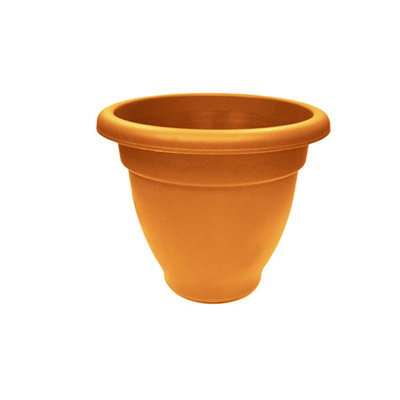 Winchester Plastic Round Planter Terracotta (40Cm) from B&Q
