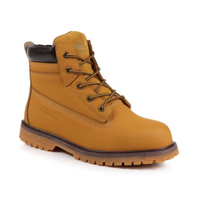 B&Q -  Mens Expert Nubuck Safety Boots Honey (10 Uk)