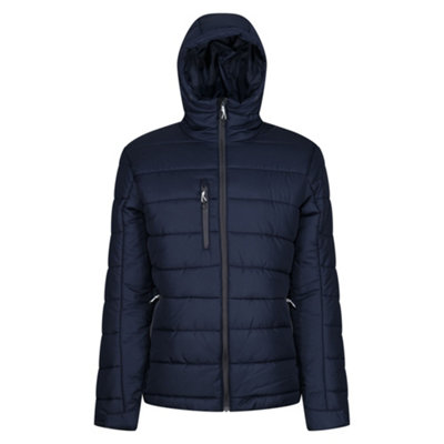 Regatta Mens Navigate Thermal Padded Jacket (Navy/Seal Grey) - Size Large - Image 4