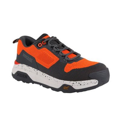 B&Q -  Mens Crossfort Safety Boots Flame Orange/gunmetal Grey (11 Uk)