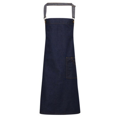  - Premier District Bibbed Apron Indigo Denim (One Size)