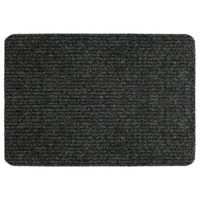 Groundsman Basic Ribbed Door Mat Anthracite (50Cm X 80Cm) from B&Q