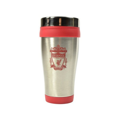 Liverpool Fc Executive Metallic Travel Mug Silver/red (One Size) from B&Q