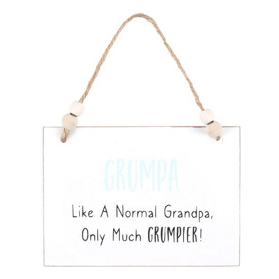Something Different Unisex White Grumpa Hanging Sign In - Image 3