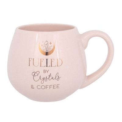 Something Different Unisex Pink Crystals & Coffee Round Mug In - Image 3