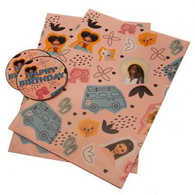 B&Q Barbie Happy Birthday Gift Wrap Sheets Multicoloured (One ) 70Cm B&Q