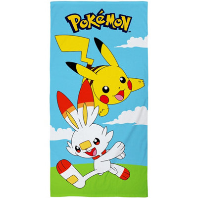 Pokemon Pikachu Logo Towel Multicoloured (One Size) from B&Q