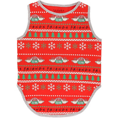  - Friends Christmas Dog Top Red (S)