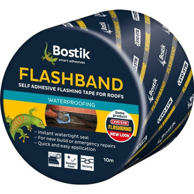 Bostik Flashband Original Flashing Tape Grey (10M X 100mm) from B&Q