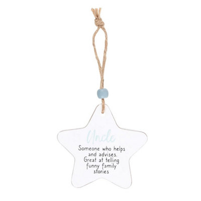 Something Different Unisex White Uncle Star Hanging Sentiment Sign In - Image 3