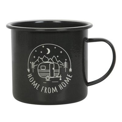 Something Different Crystals And Coffee Enamel Camp Mug Black/white (One Size) from B&Q