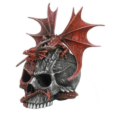 Spiral Direct Serpent Infection Skull Ornament Black/red (One Size) from B&Q