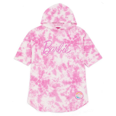 Barbie Girls Tie Dye Poncho Pink (7-10 Years) from B&Q