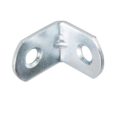 Securpak Zinc Plated Angled Bracket (Pack Of 30) Silver (19mm) from B&Q