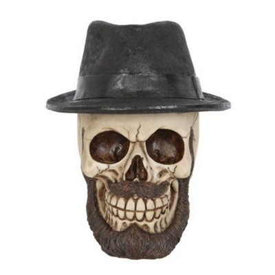 B&Q Brown/Black Something Different Skull Ornament (One ) 17Cm