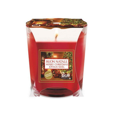 Prices Petali Christmas Scented Candle Red (83mm X 74mm) from B&Q